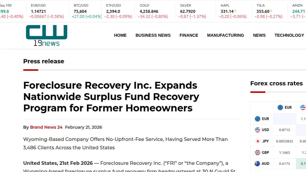 Our press release on CW 19, February 21, 2026