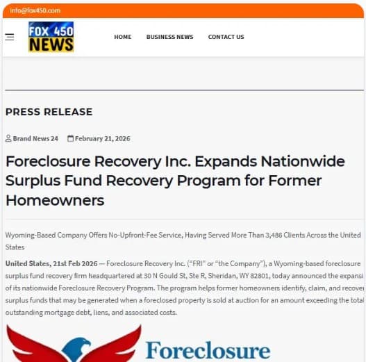 Fox 45: Foreclosure Recovery Inc. press release