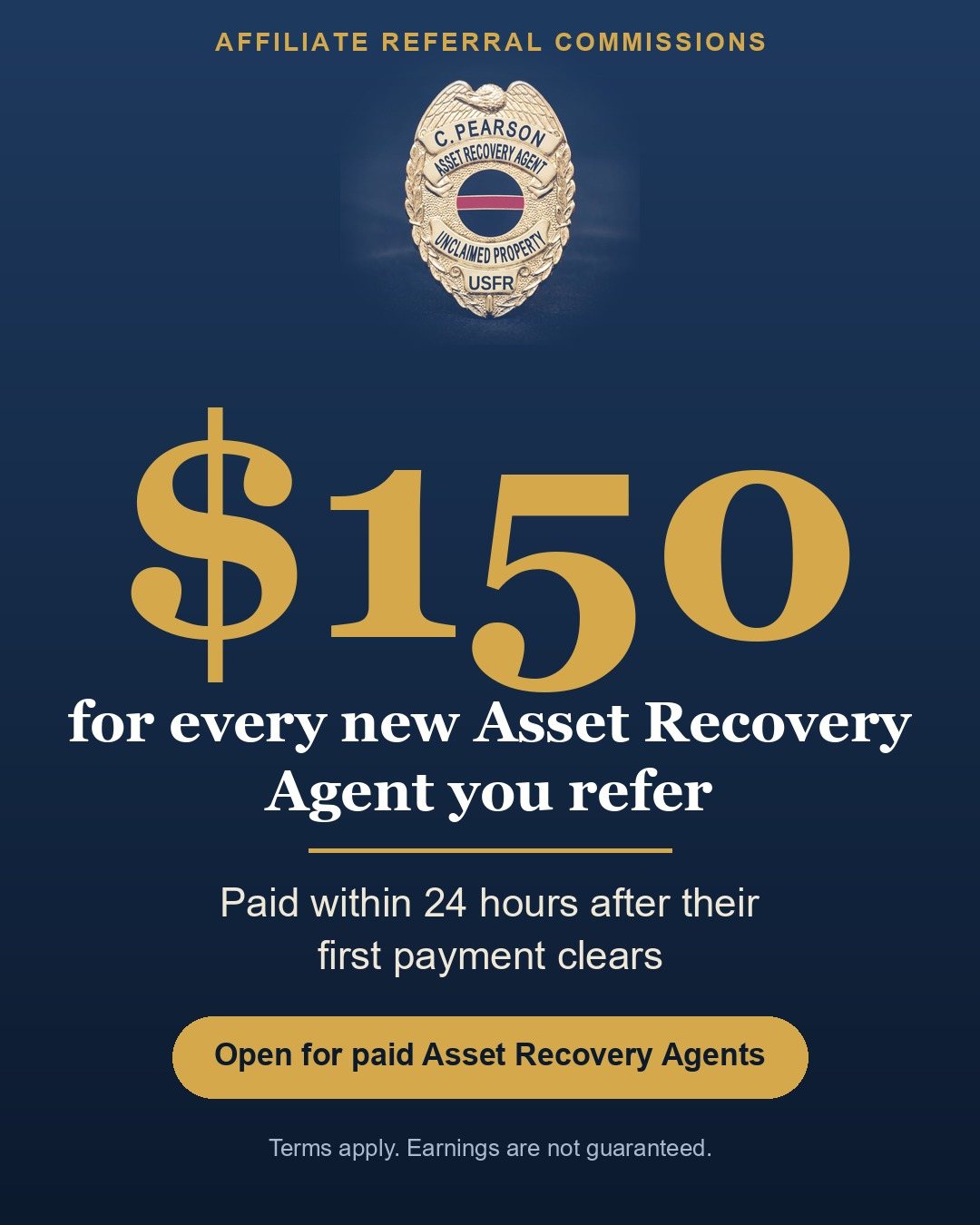 $150 for every new agent you refer