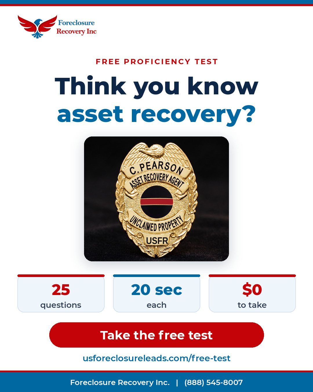 Think you know asset recovery? Take the free test (red, white and blue)