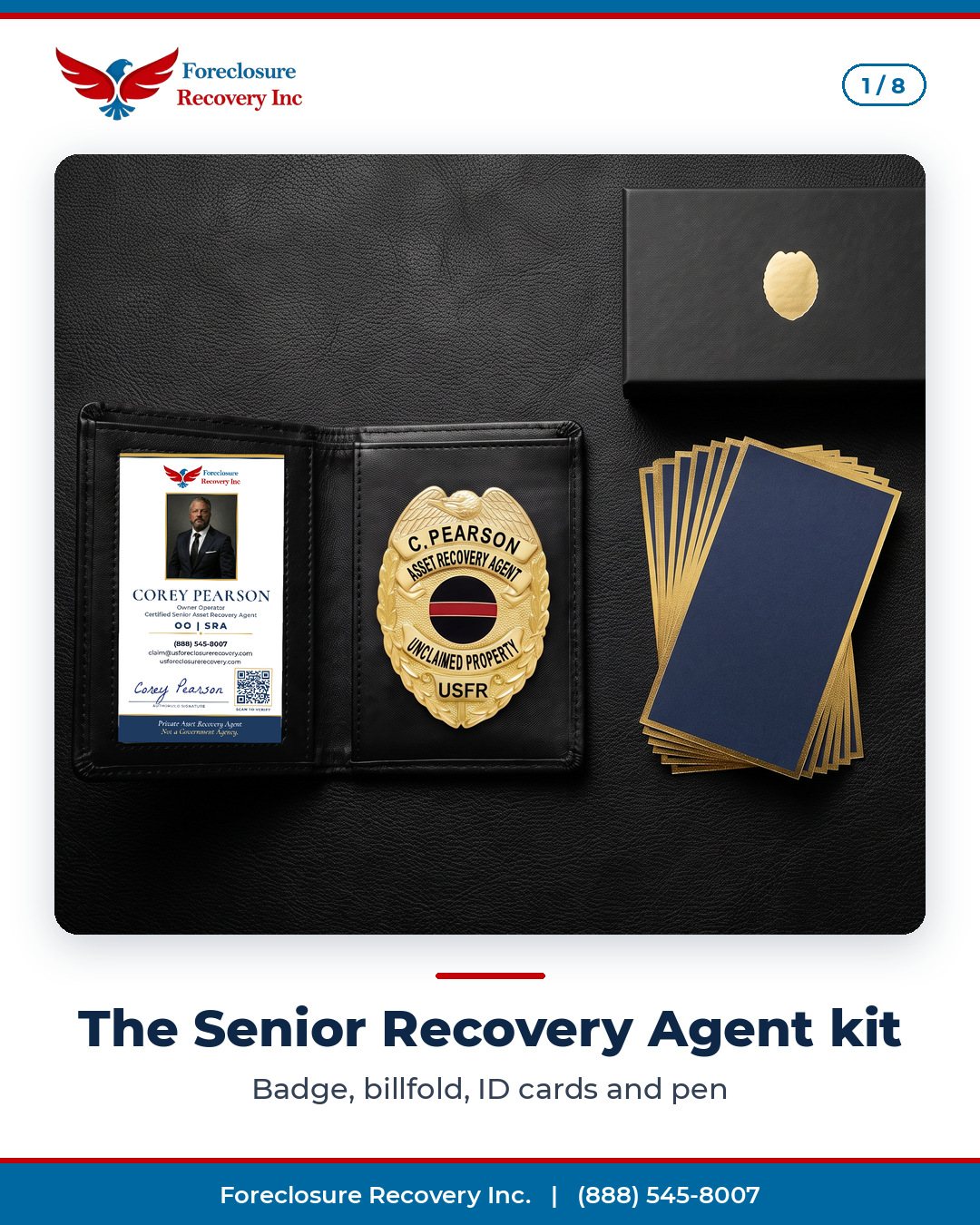 The Senior Recovery Agent credential kit (red, white and blue)