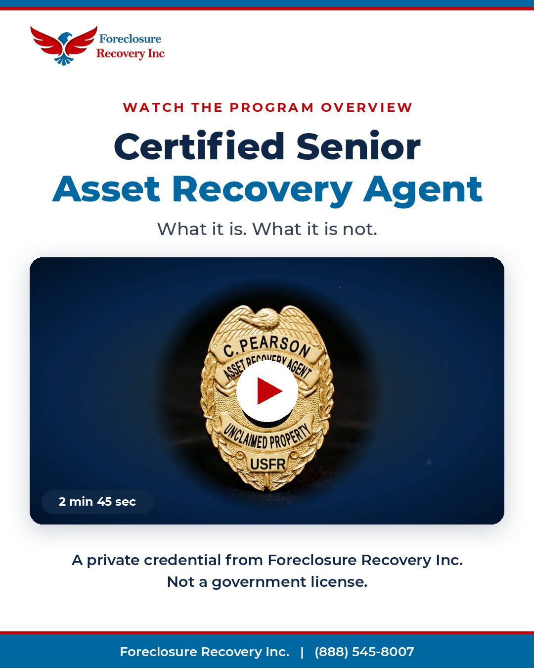 What is a Certified Senior Asset Recovery Agent? (red, white and blue)