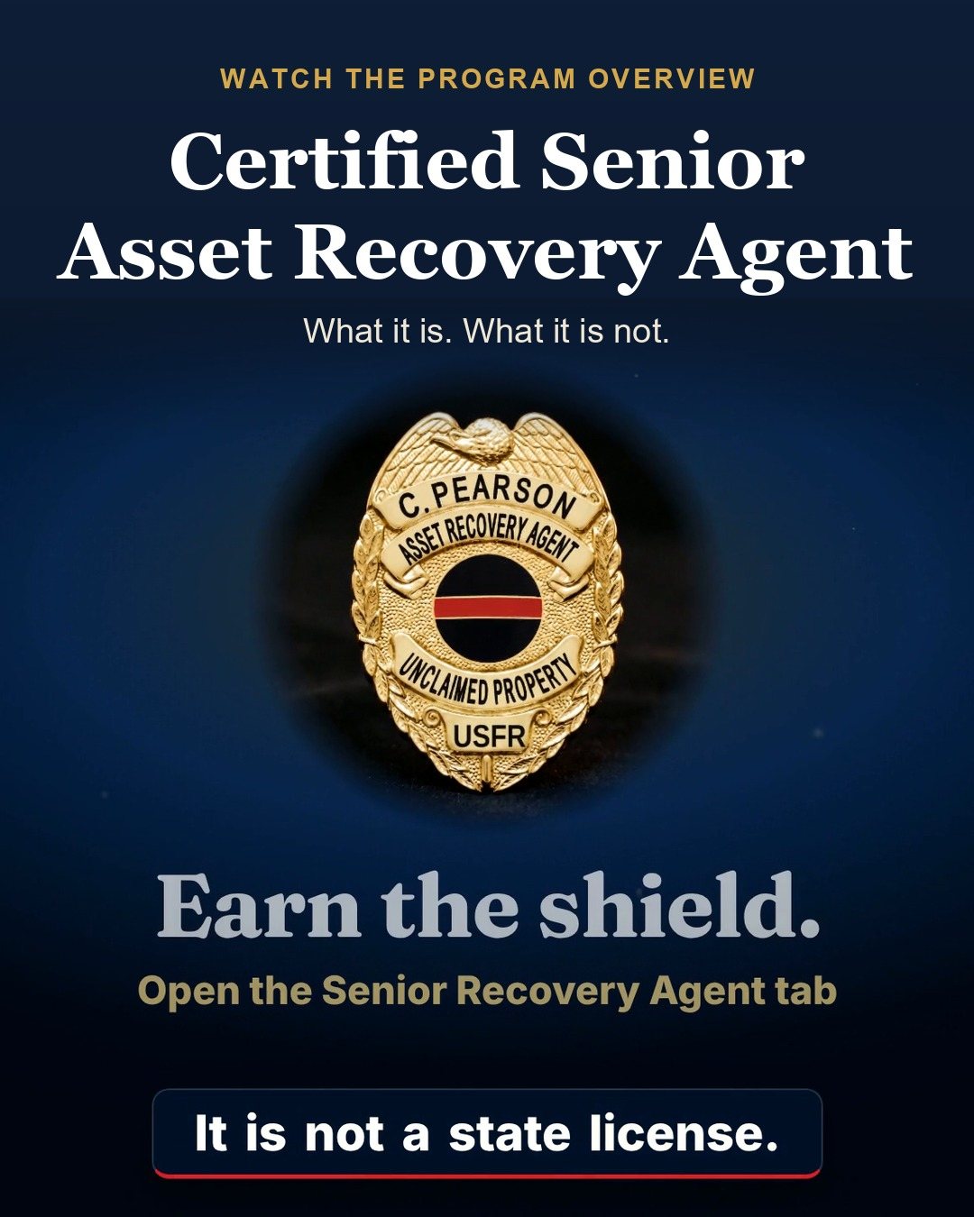 What is a Certified Senior Asset Recovery Agent?