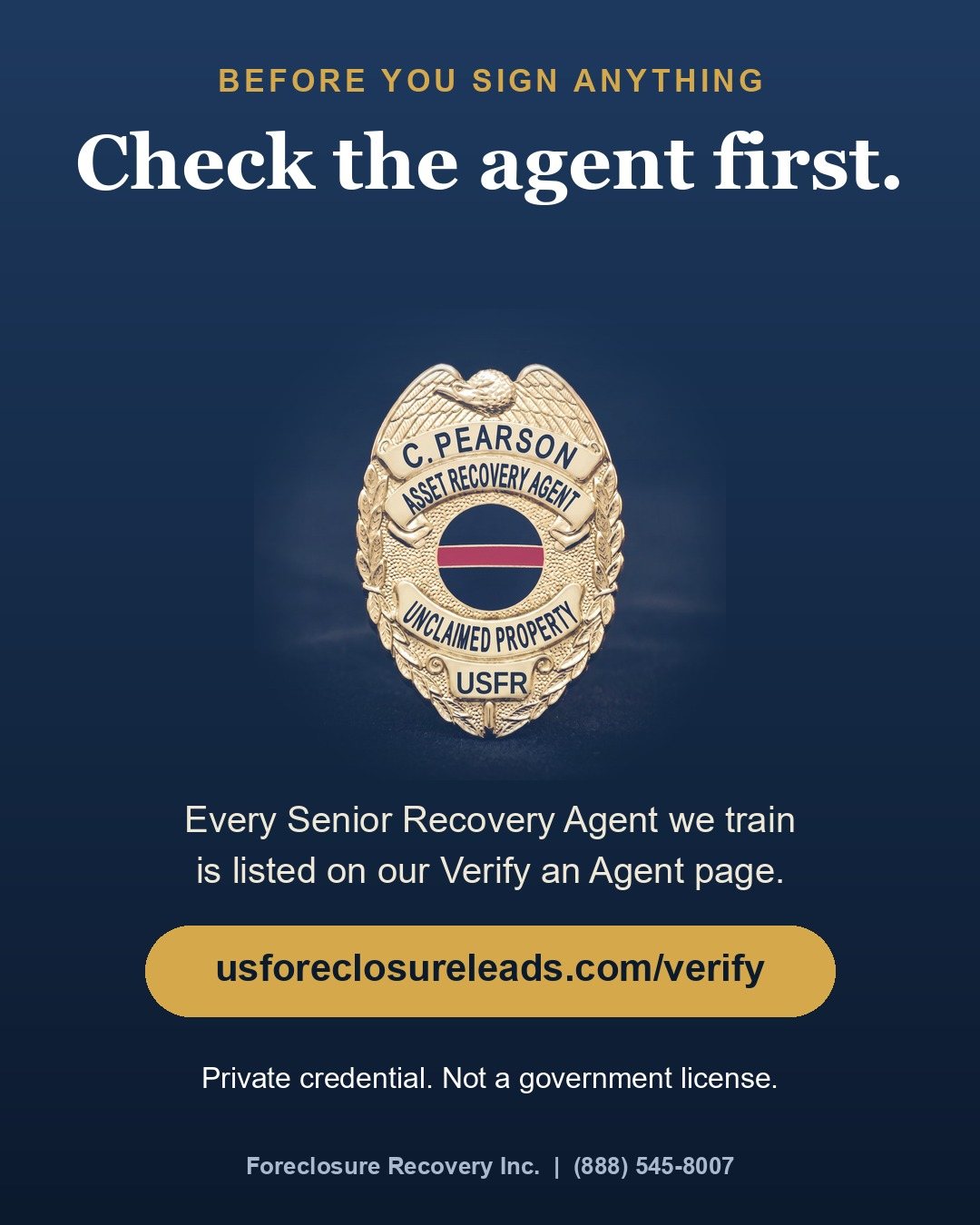 Before you sign anything, check the agent first