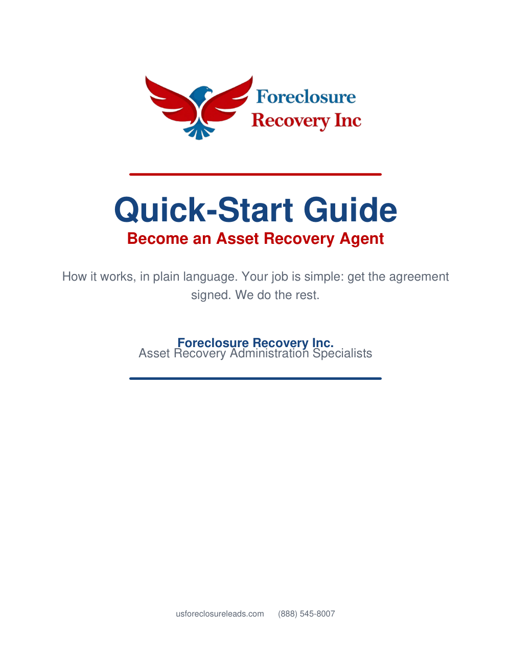 Asset Recovery Agent: Quick Start cover
