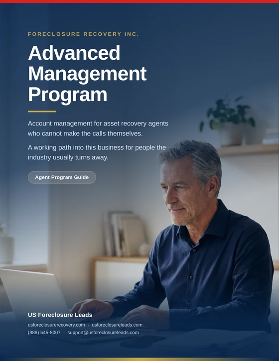 Advanced Management Program — account management for asset recovery agents who cannot make the calls themselves